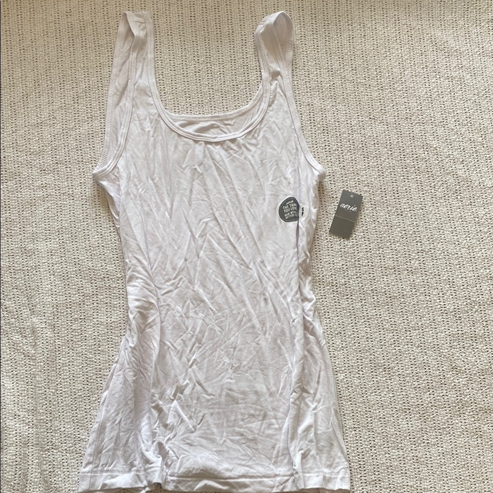 AERIE White Tank Top